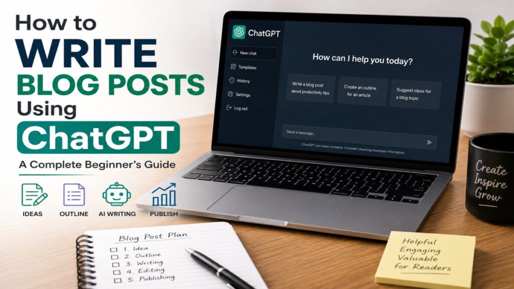 How to write blog posts using ChatGPT step by step for beginners. UseAiLearn