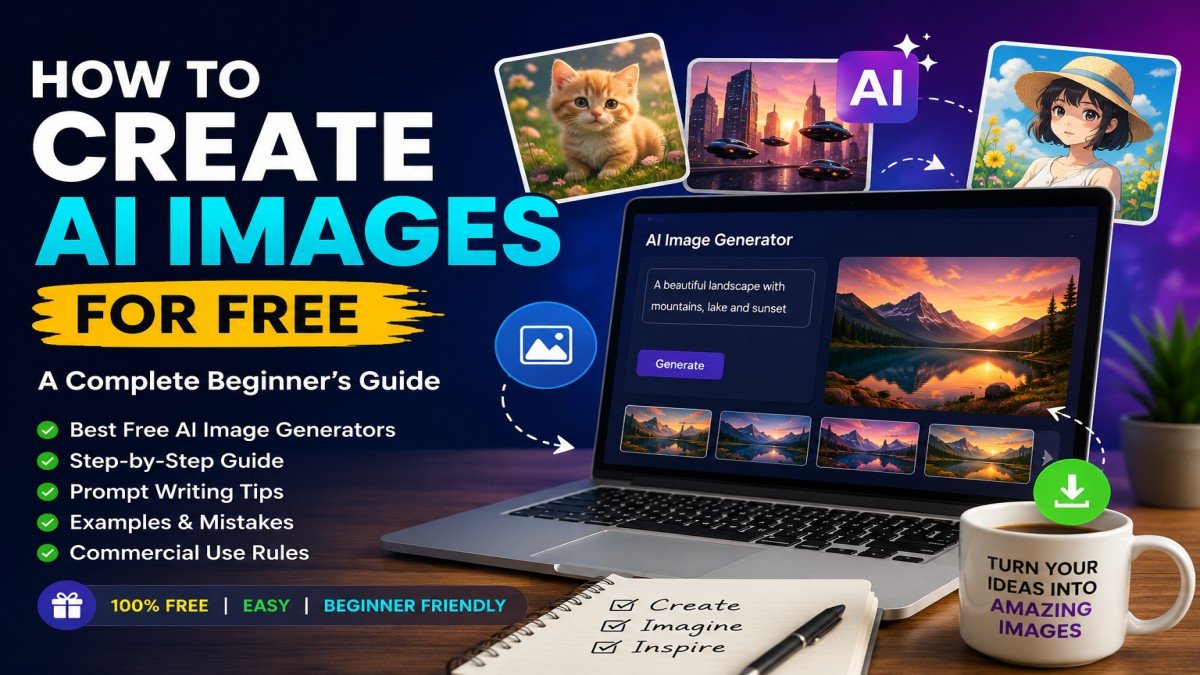 How to create AI images for free using AI image generators with prompt examples and beginner guide | UseAiLearn
