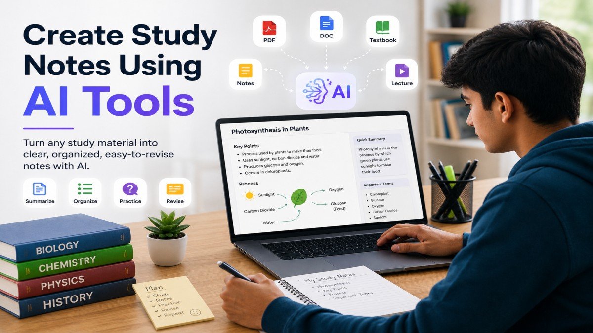 Create study notes using AI tools for easier learning and revision | UseAiLearn