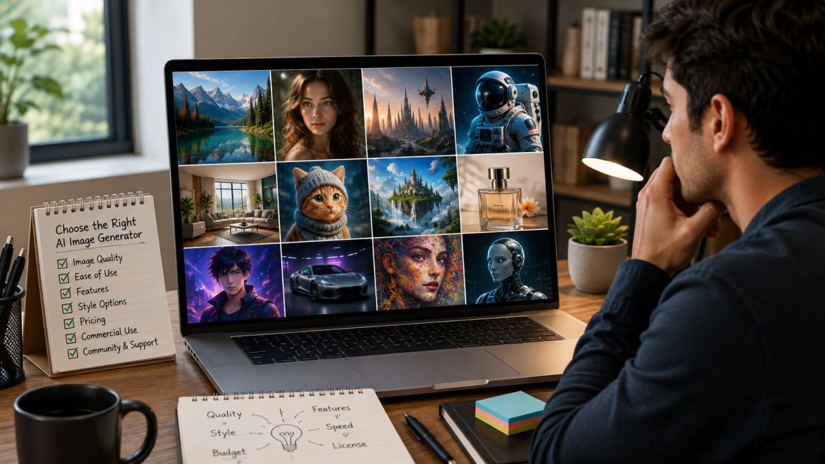How to choose the right AI image generator by comparing features, pricing, image quality, and ease of use | UseAiLearn