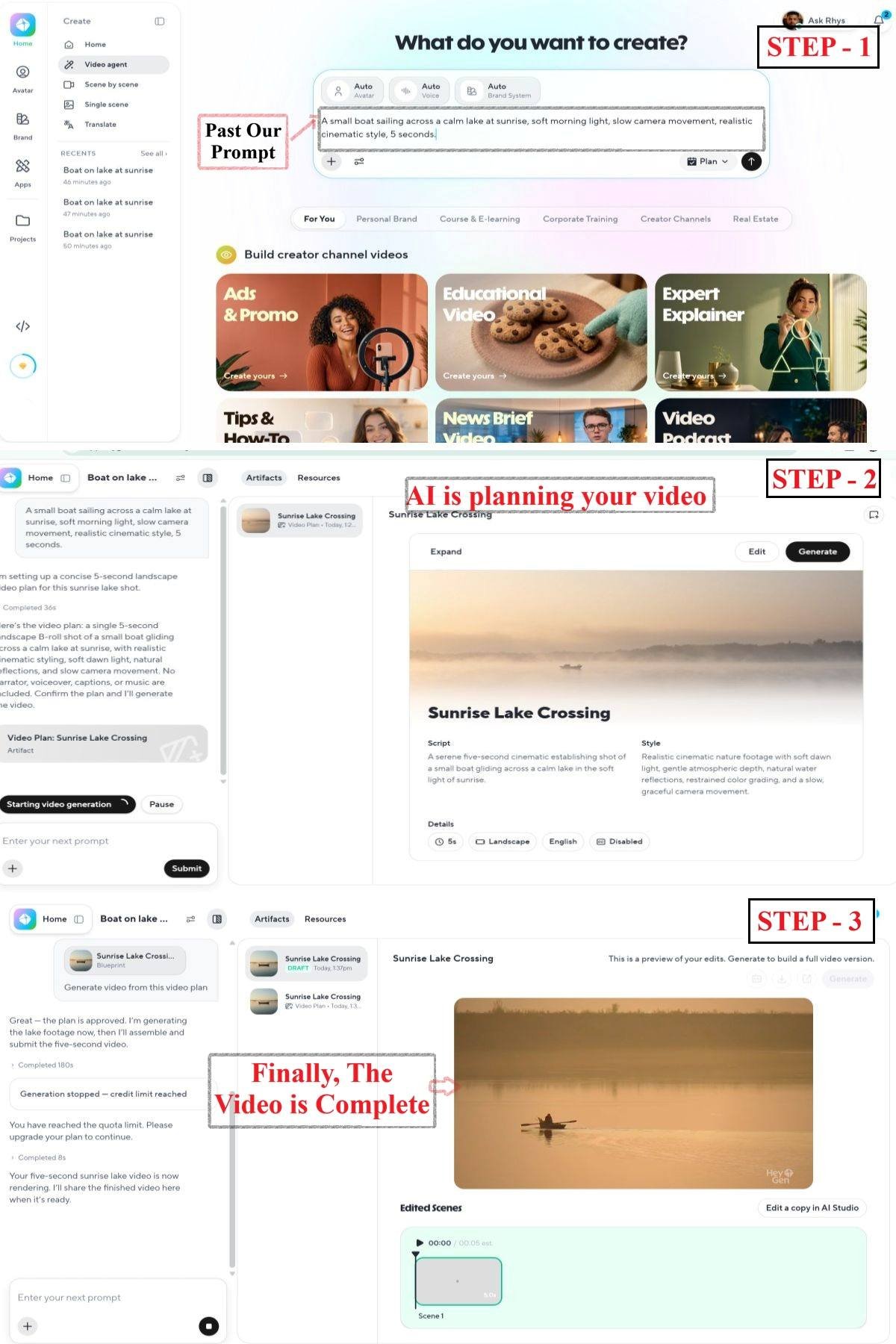 Step-by-step real workflow for creating a video with AI for free | UseAiLearn
