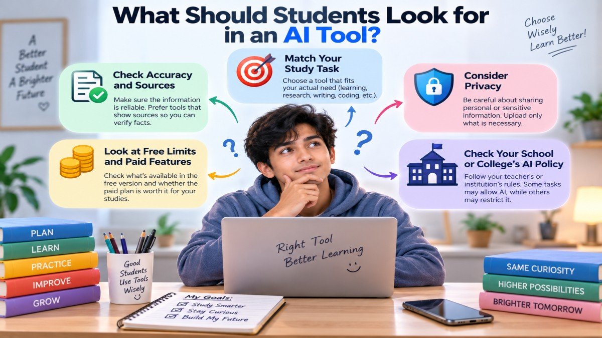 Factors students should consider before choosing an AI tool | UseAiLearn